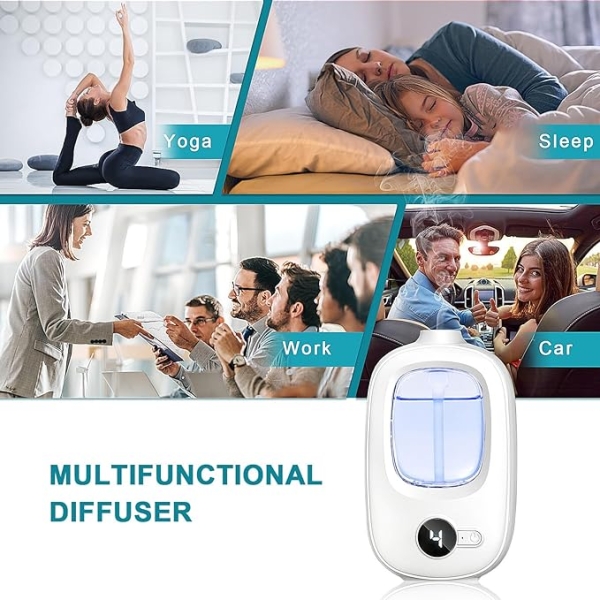 Bluebell Aroma Wall Diffuser – Rechargeable Essential Oil Humidifier with Mist Modes & USB Charging - Image 7