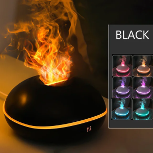 Flame Effect Essential Oil Diffuser – USB Mini Aromatherapy Humidifier for Car & Home